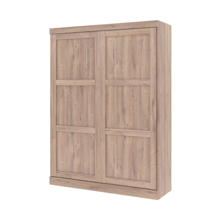 Bestar Pur 65W Queen Murphy Bed in rustic brown 26184-000009